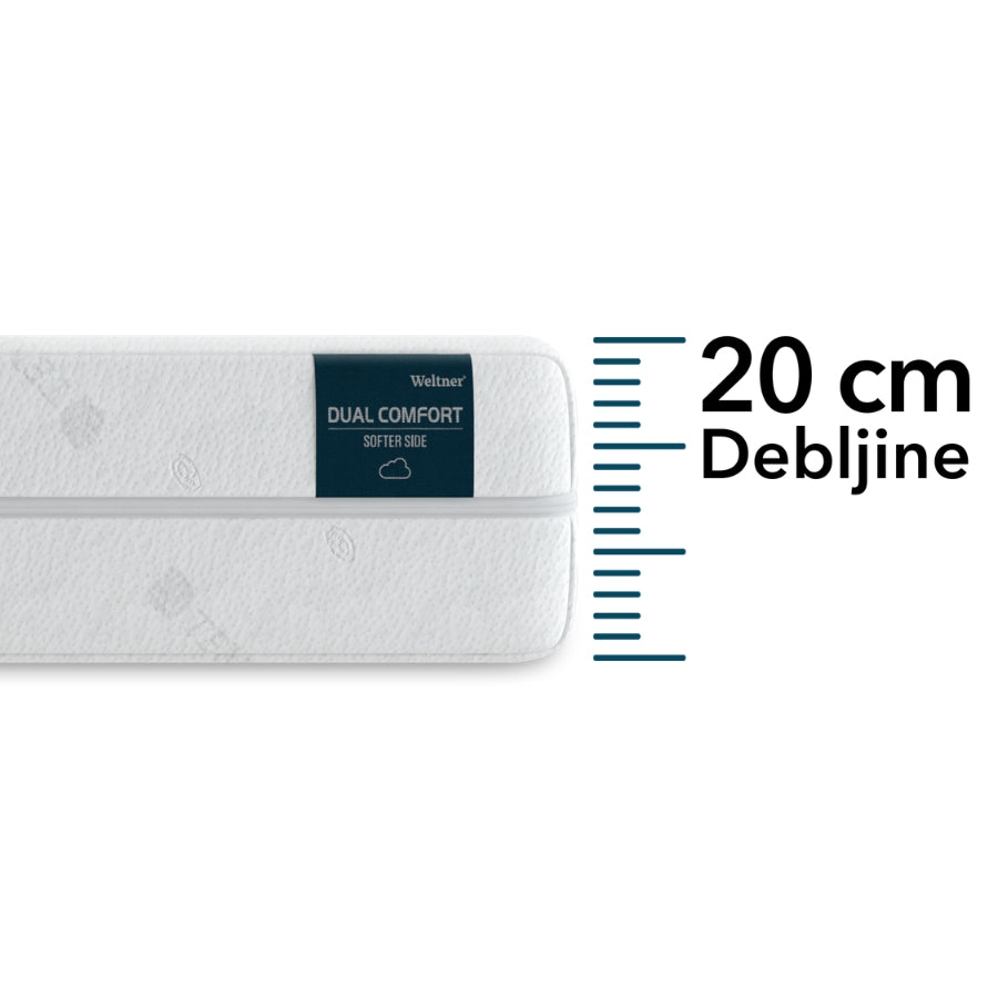 Dual Comfort dušek sa istaknutom debljinom od 20 cm