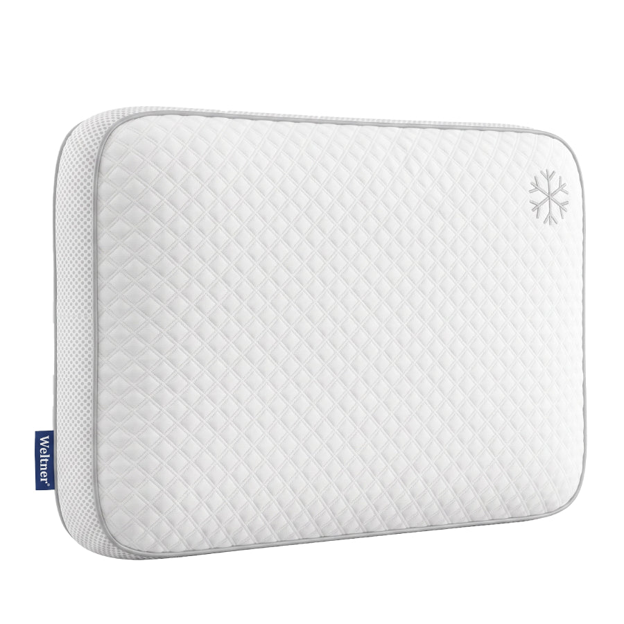 Bočni profil MemoSleep Cool jastuka koji prikazuje 3D air mesh tkaninu sa strane